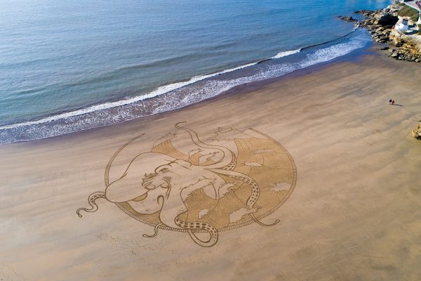 Beach Art Kraken