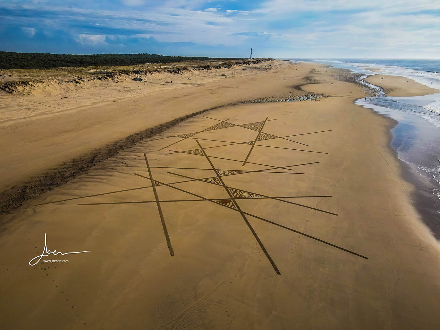 Beach art croisillons