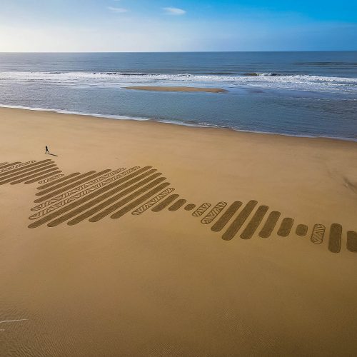 Beach art ondes sonores