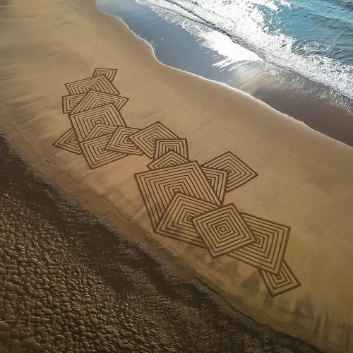 Beach art carrés des sables