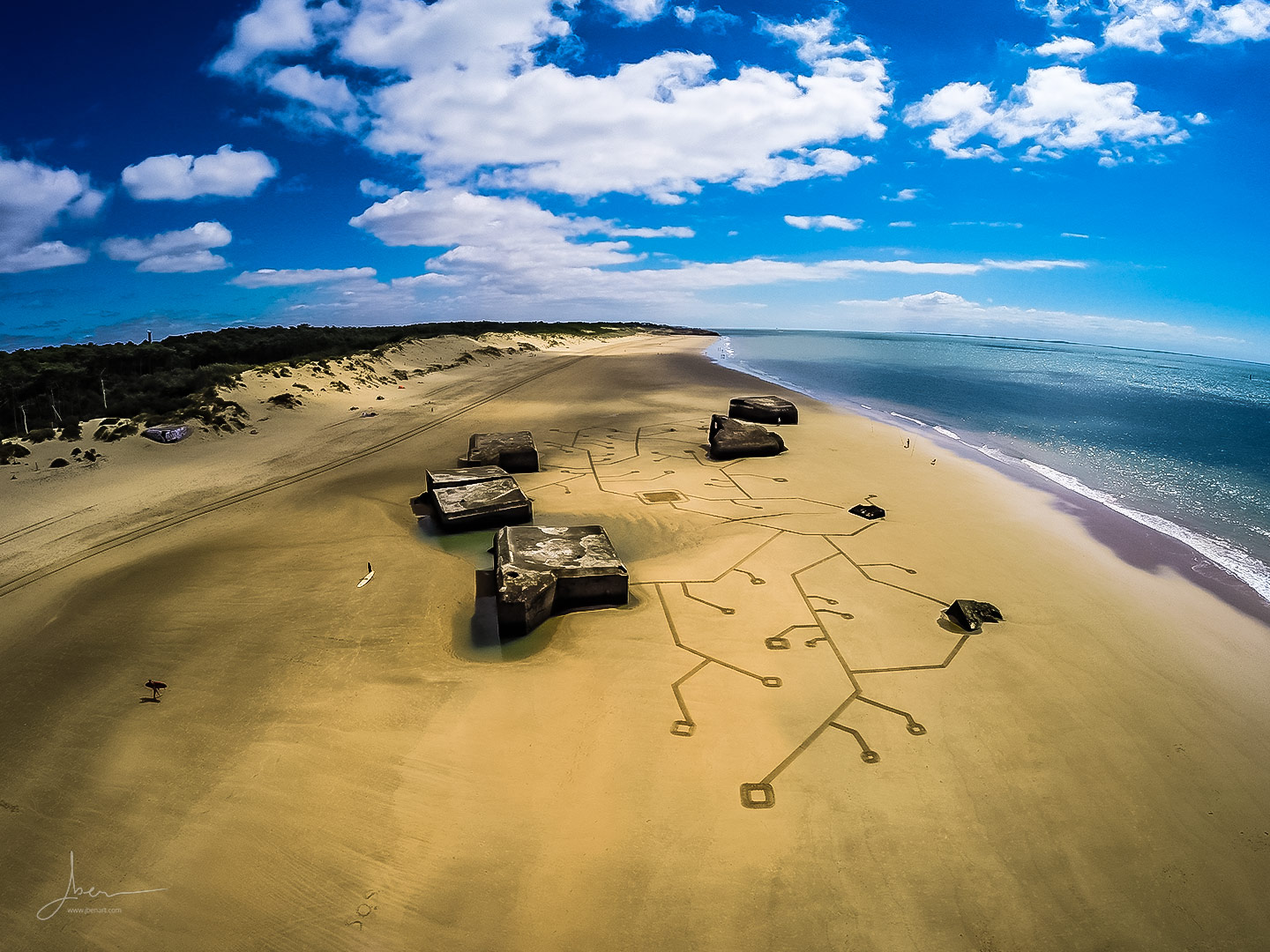 Beach art circuits imprimés