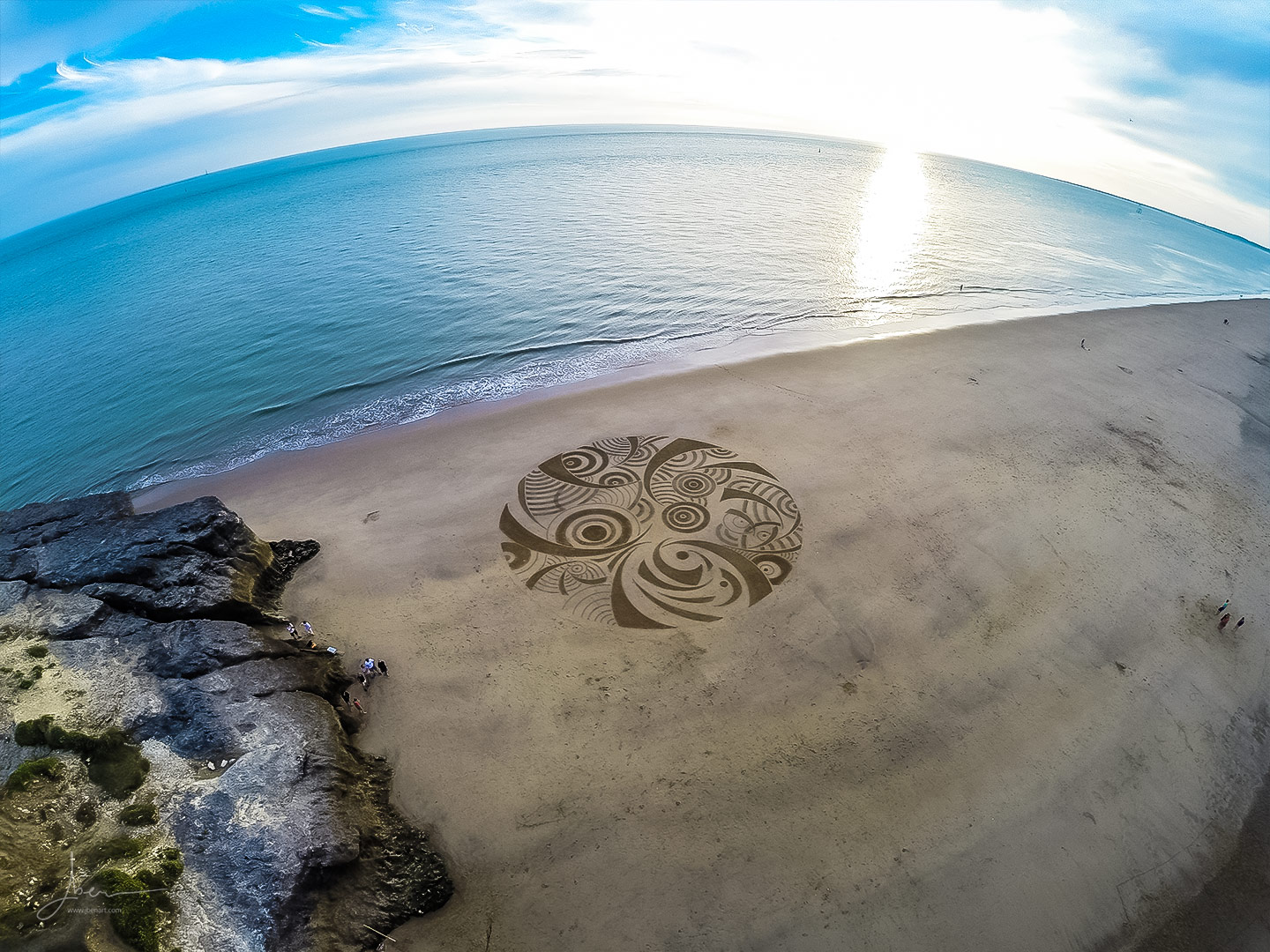 Beach art cercles en fête