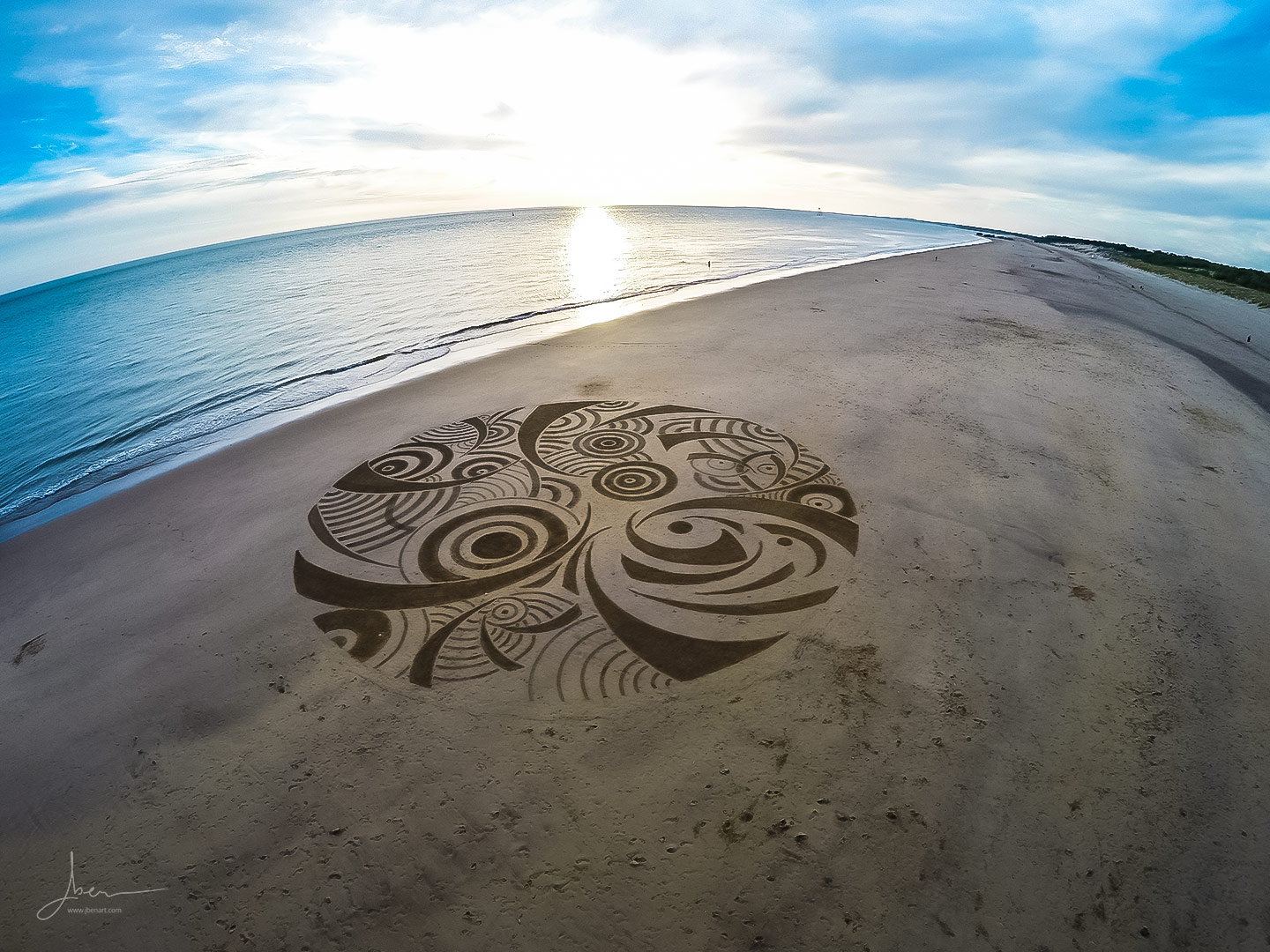 Beach art cercles en fête