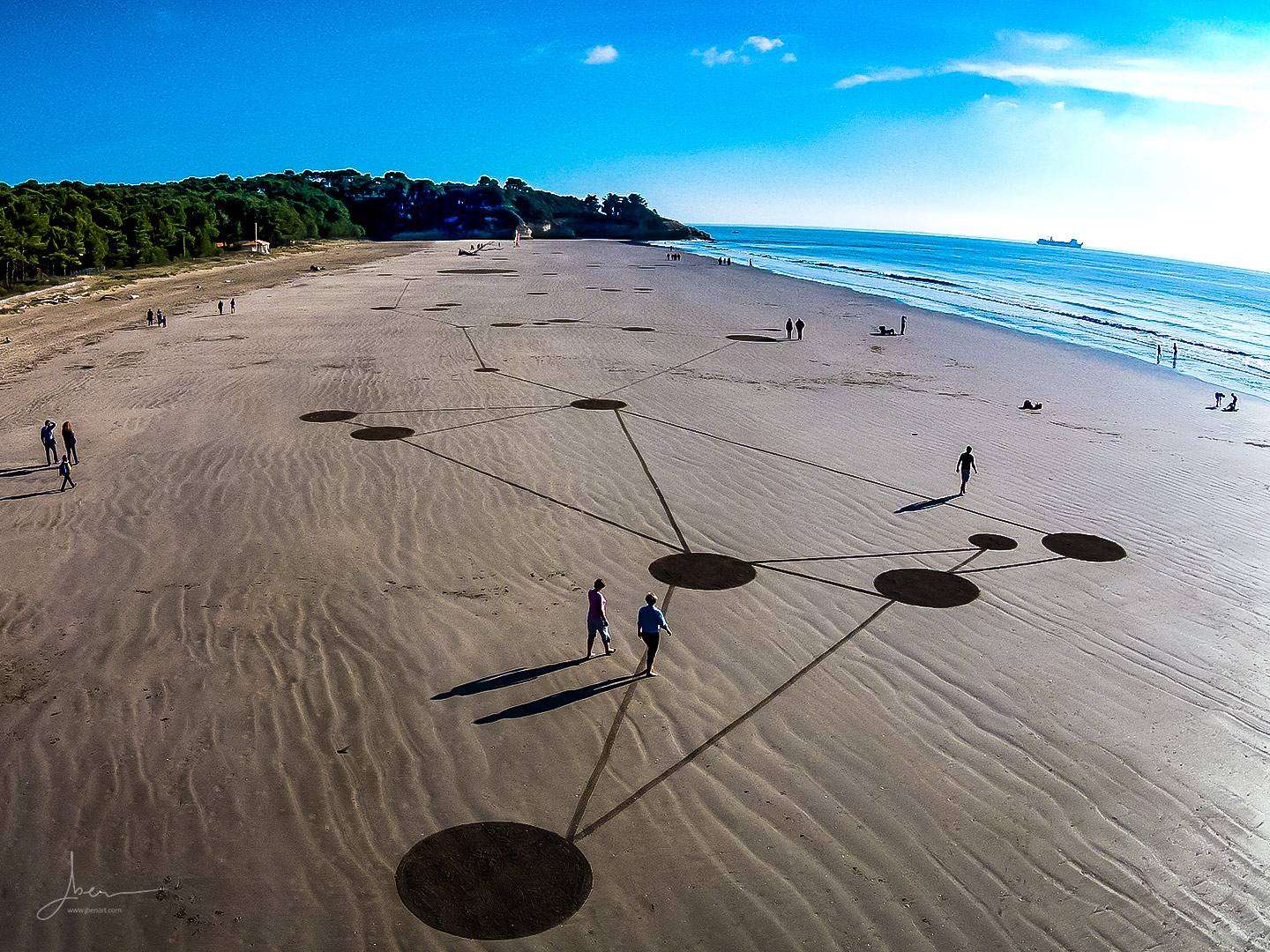 Beach art constellation