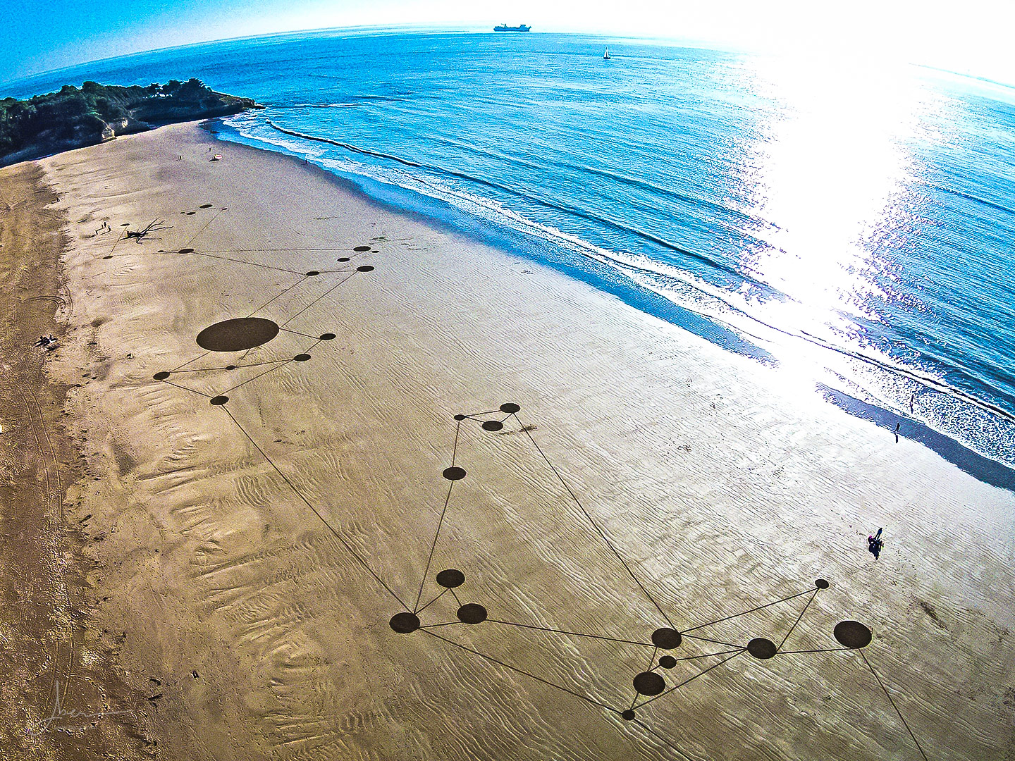 Beach art constellation