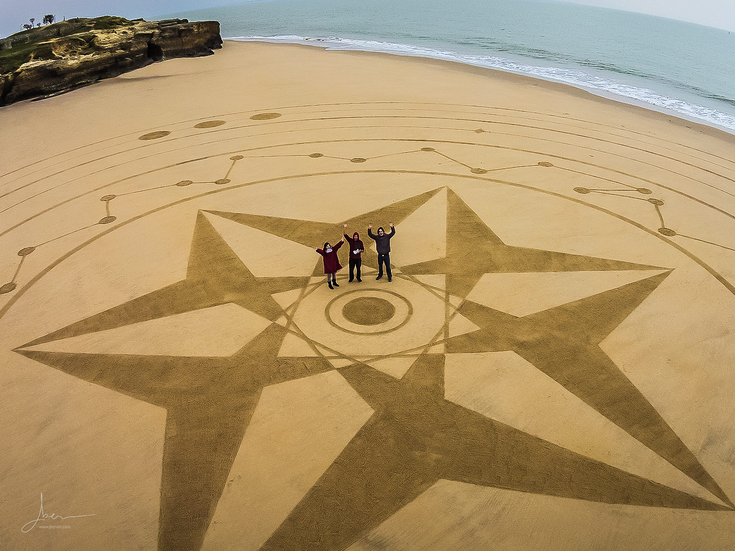 Beach art étoiles