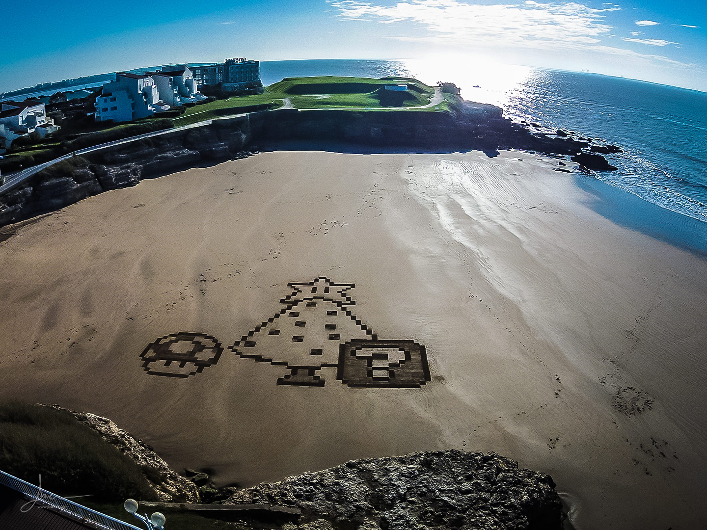Beach art mario bros