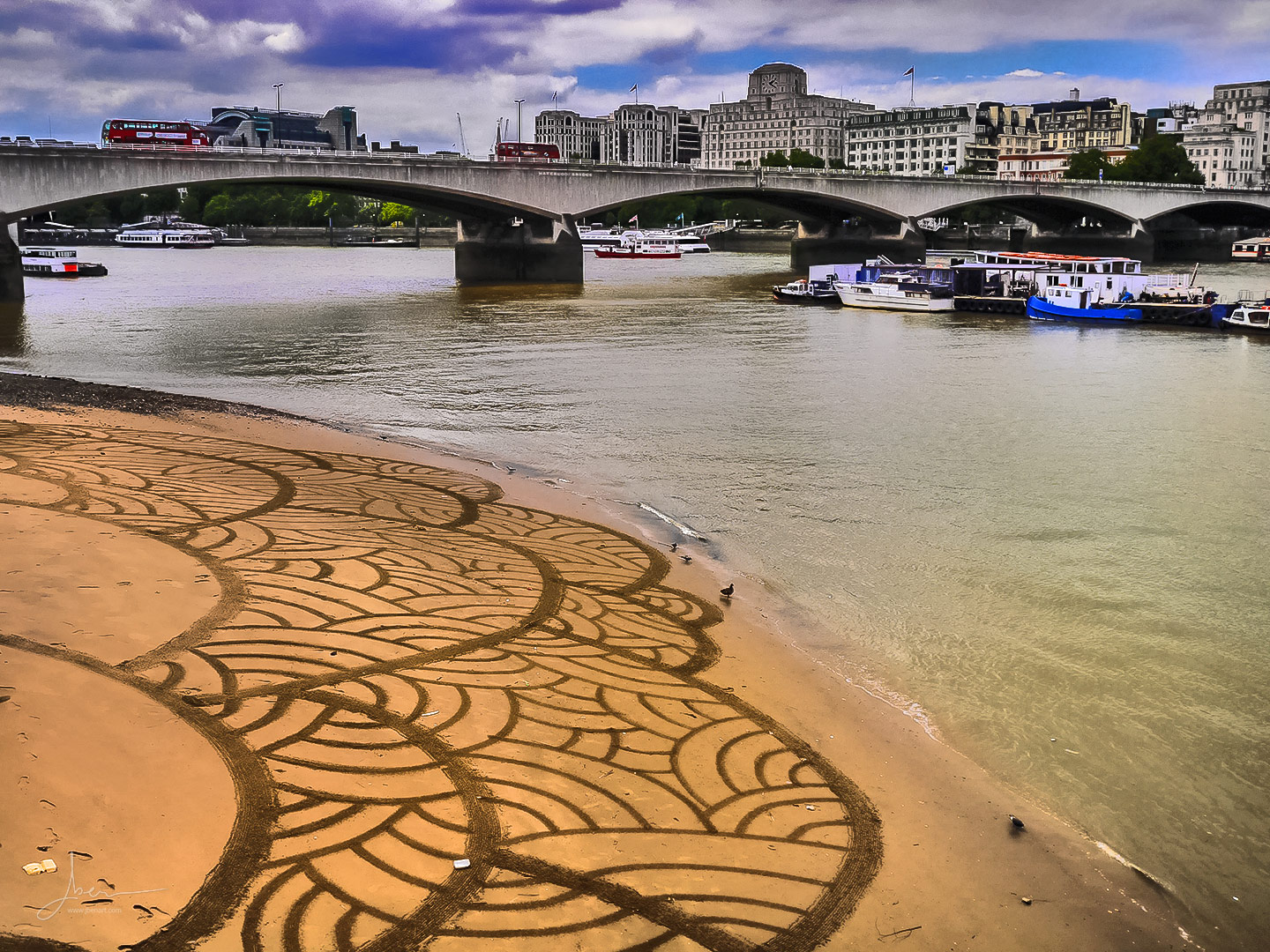 Beach art tapisserie Londonienne