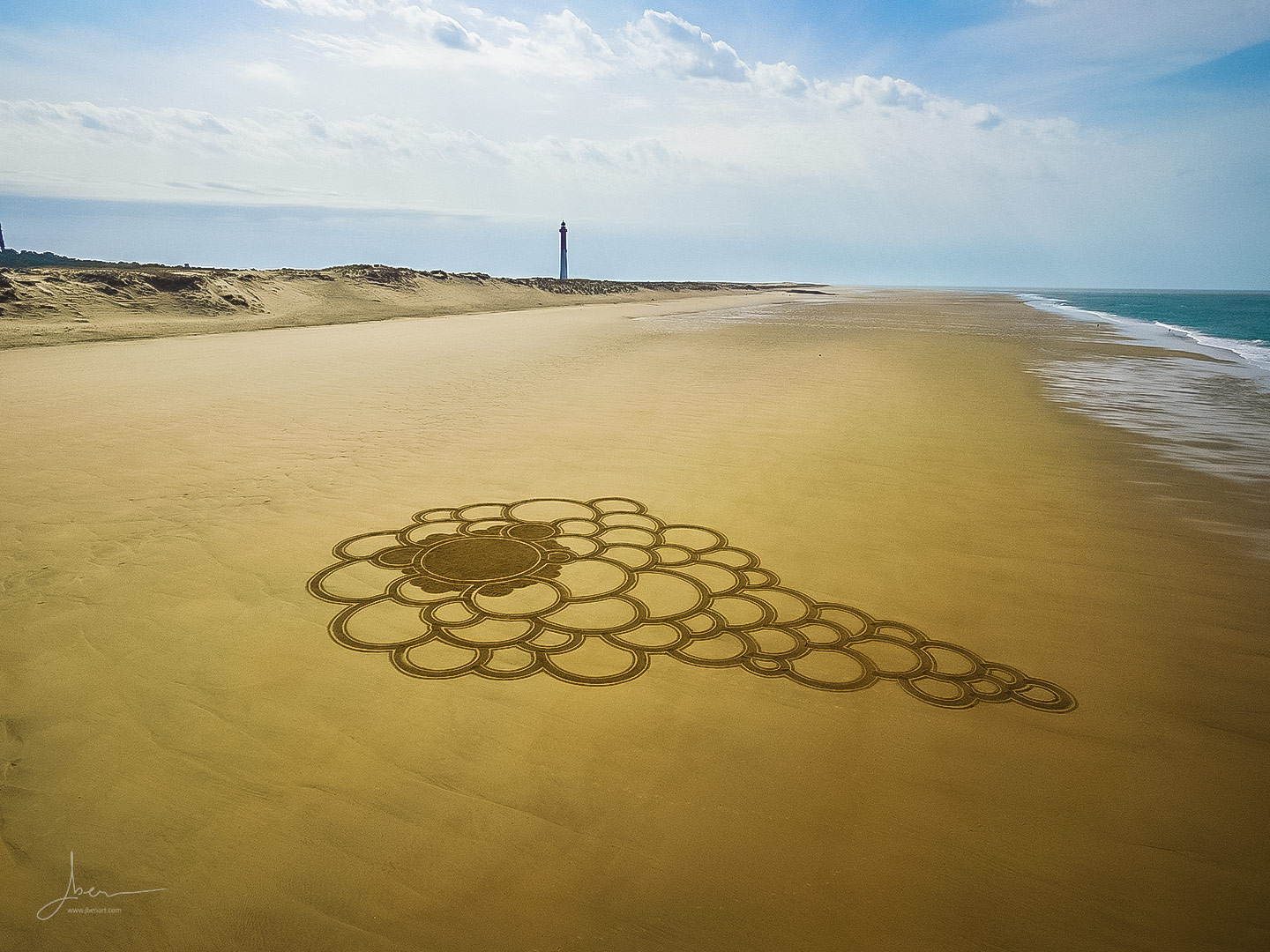 Beach art comète cosmique