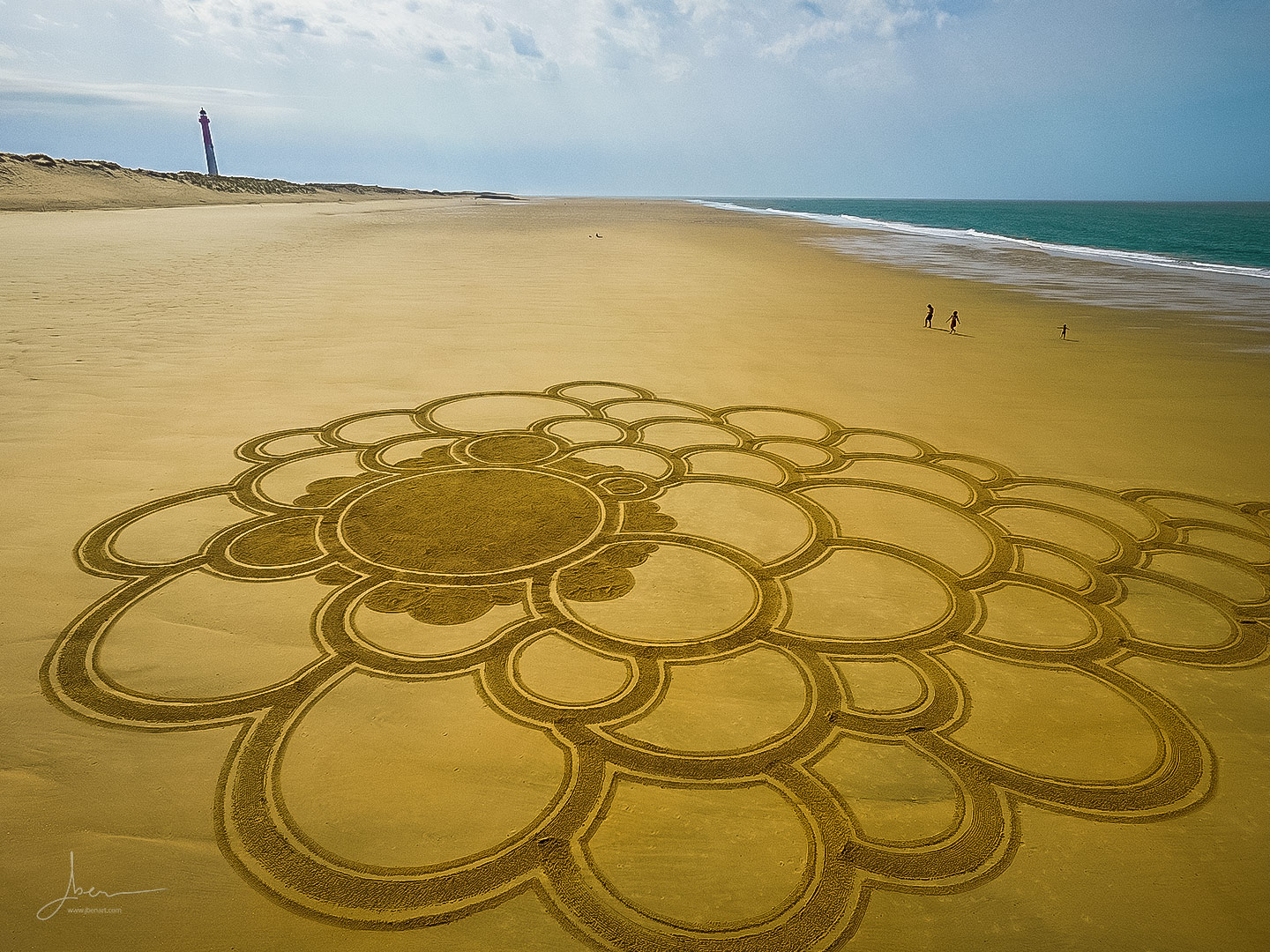 Beach art comète cosmique