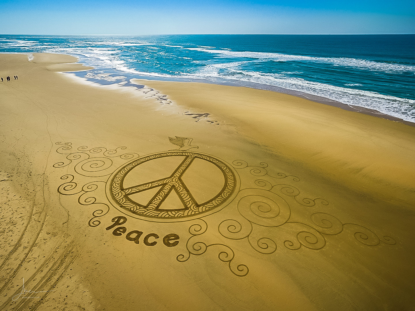 Beach art jour de la paix