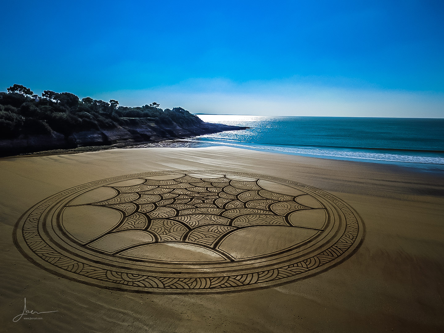Beach art cercles et textures