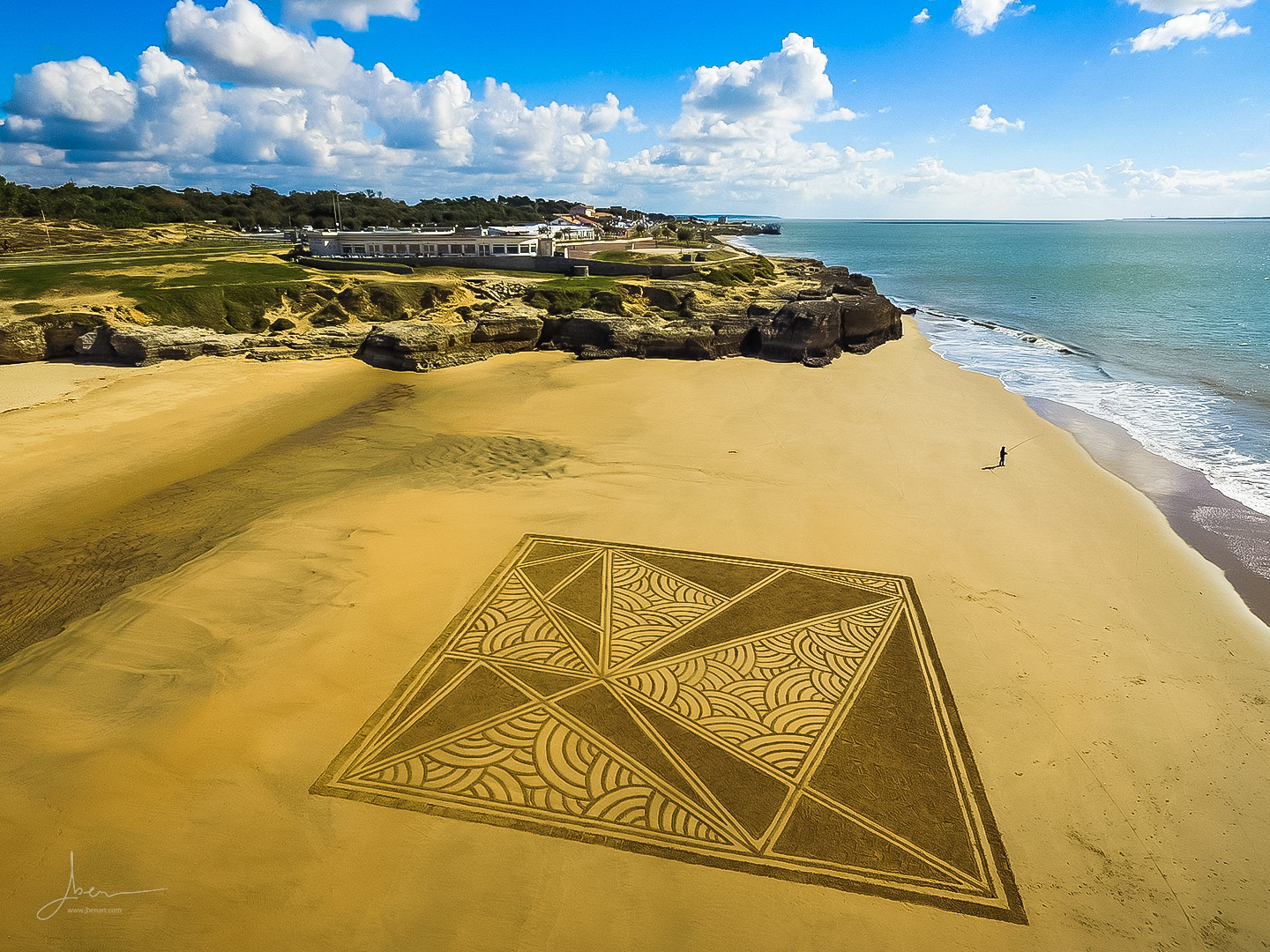 Beach art textures rectangulaires