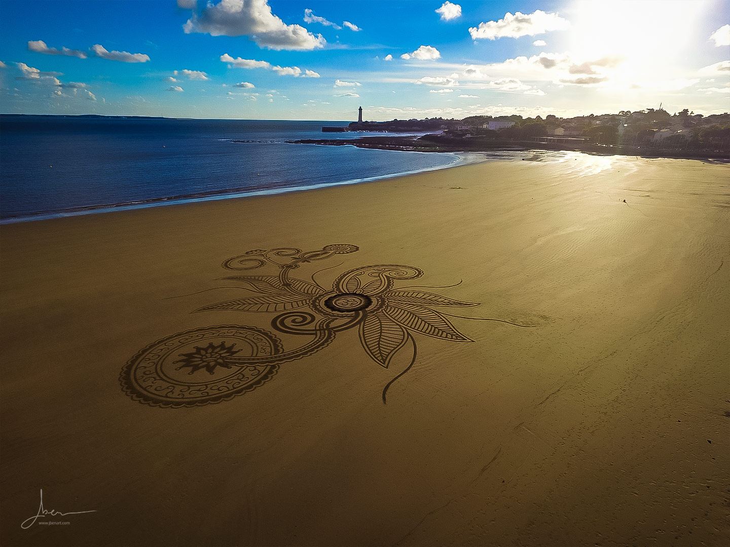 Beach art in between