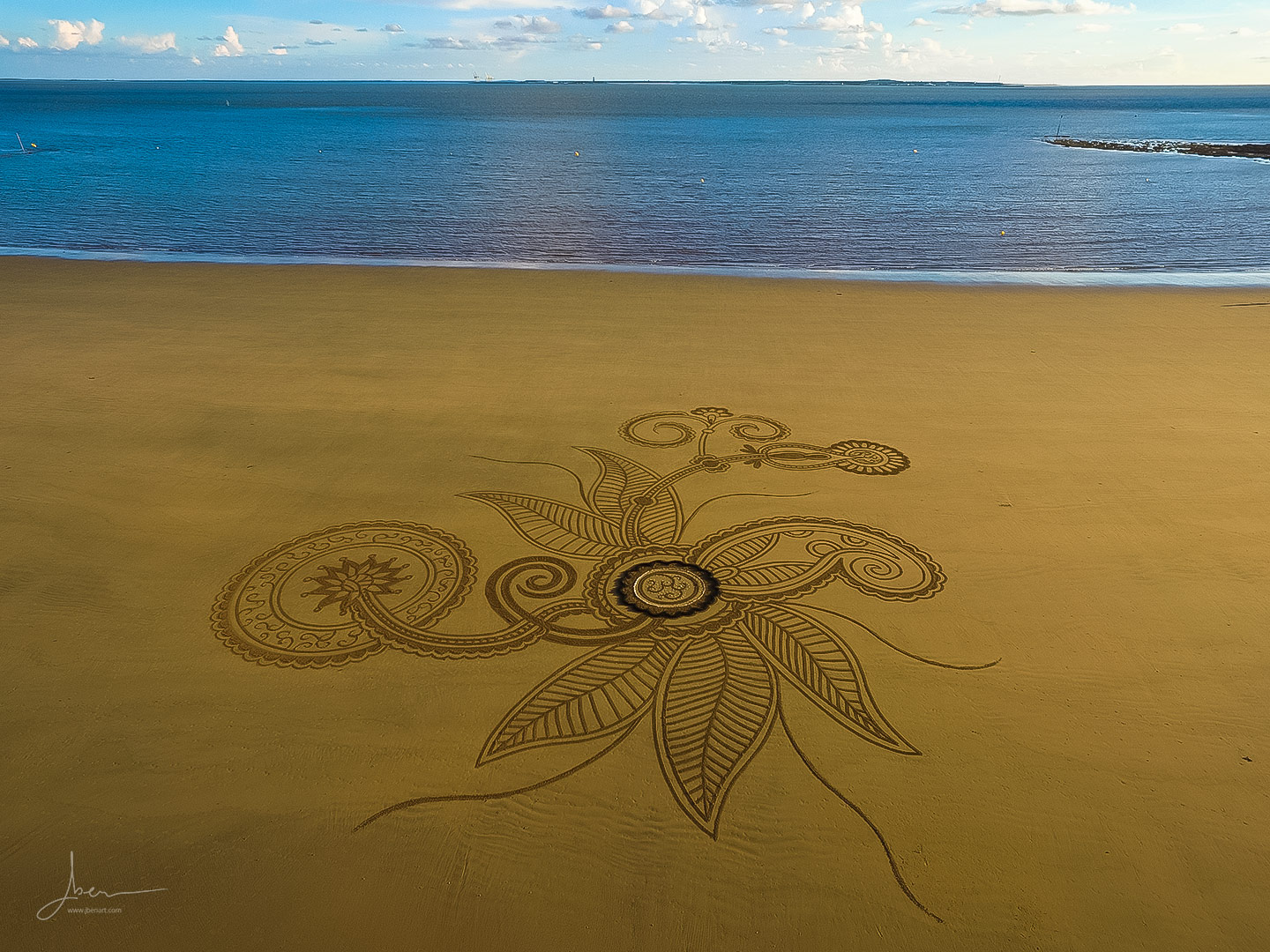 Beach art in between
